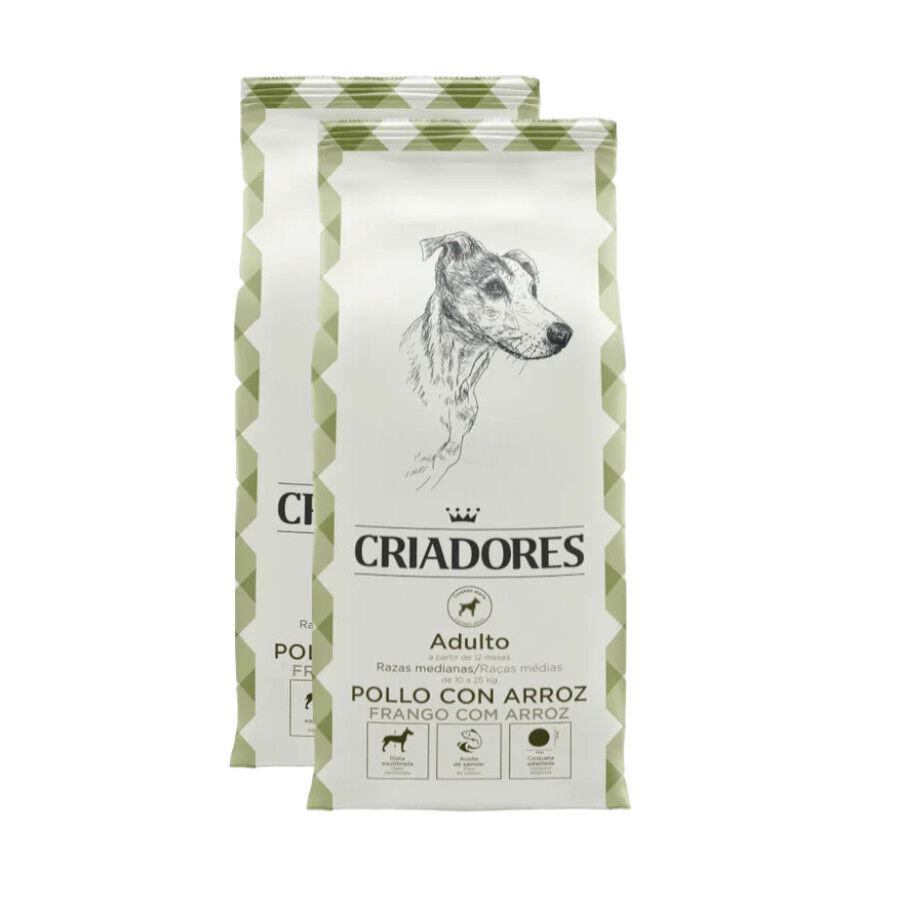 Criadores Adulto Pollo y Arroz pienso para perros de raza mediana