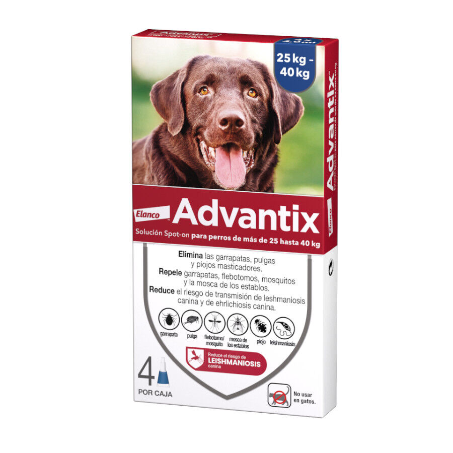 25-40 kg (4 uds.)Advantix Pipetas Antiparasitarias para perros, , large Imagen numero 1