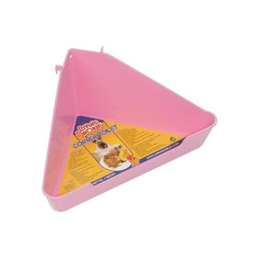 Living World Corner Toilet Esquinera Rosa para roedores
