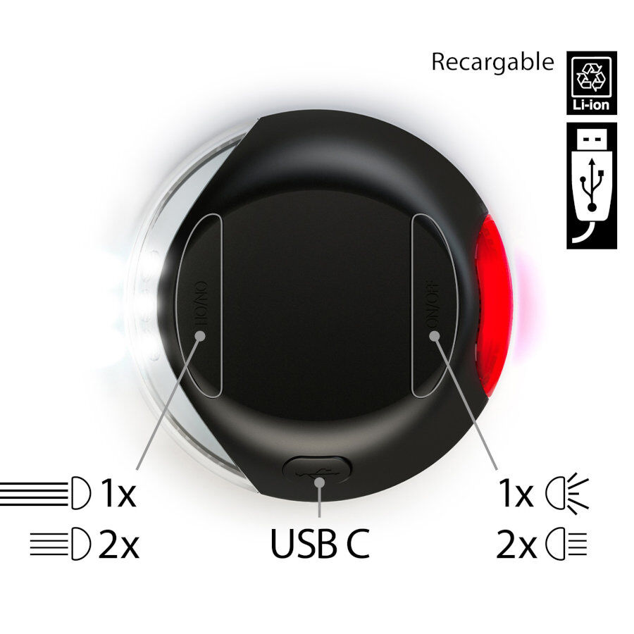 Flexi Literna de Luz led negra para correas thumbnail