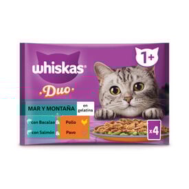 Whiskas Duo Mar y Montaña Sobre en gelatina para gatos
