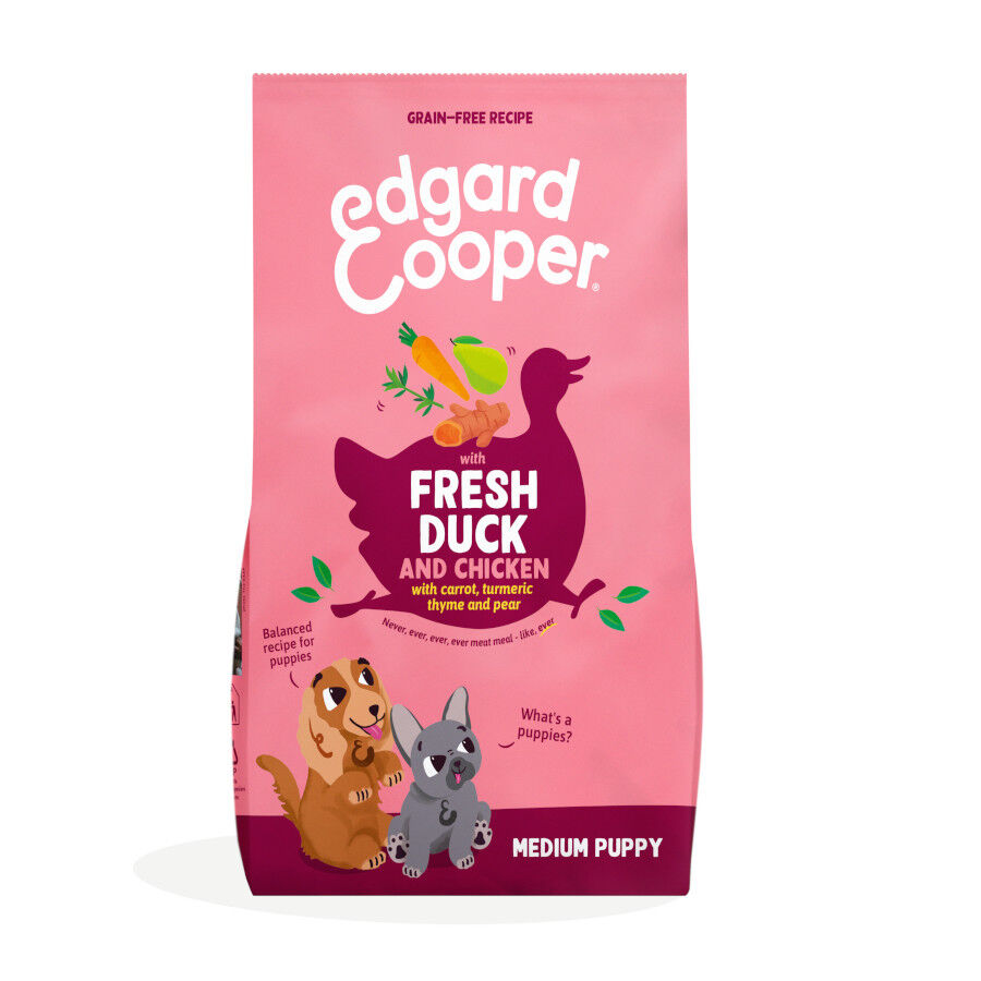 12 kg Edgard & Cooper Puppy Pato y Pollo pienso para perros, , large Imagen numero 1