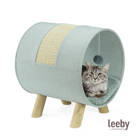 Leeby Saffira cama con rascador y juguete para gatos