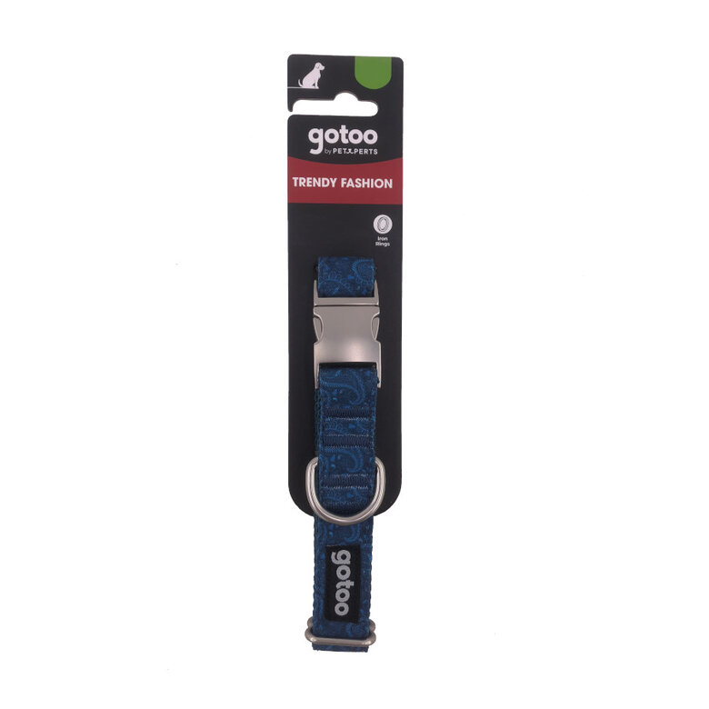 Gotoo Collar estampado cachemira clásica azul para perros,  Imagen numero 5 Gotoo Collar estampado cachemira clásica azul para perros, , large Imagen numero 5