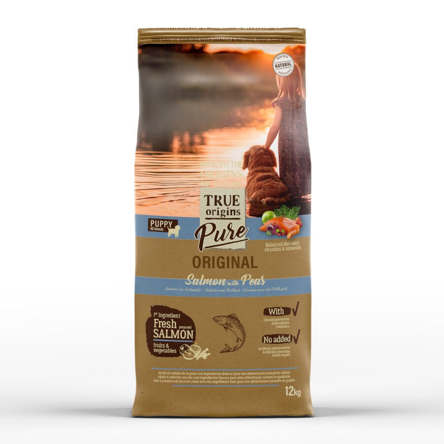 True Origins Pure Puppy Salmón con Guisantes pienso para perros thumbnail