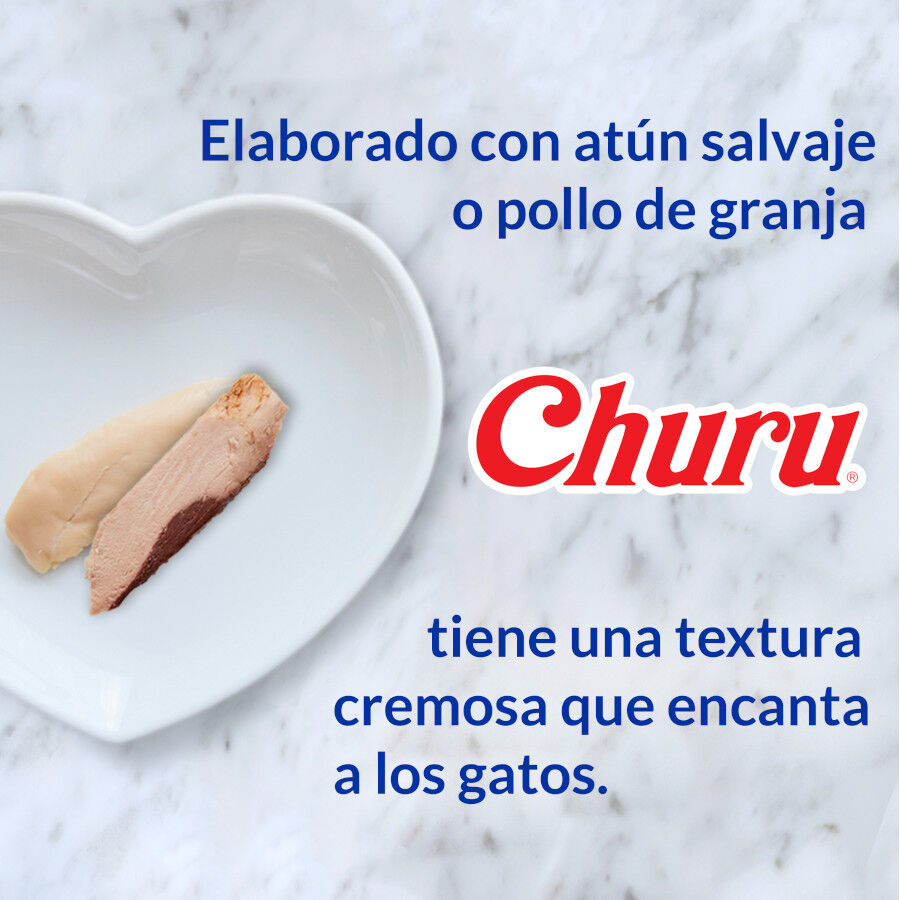 4 sobres x 14 g Churu Snack Cremoso de At&uacute;n con Vieira para gatos, , large Imagen numero 6