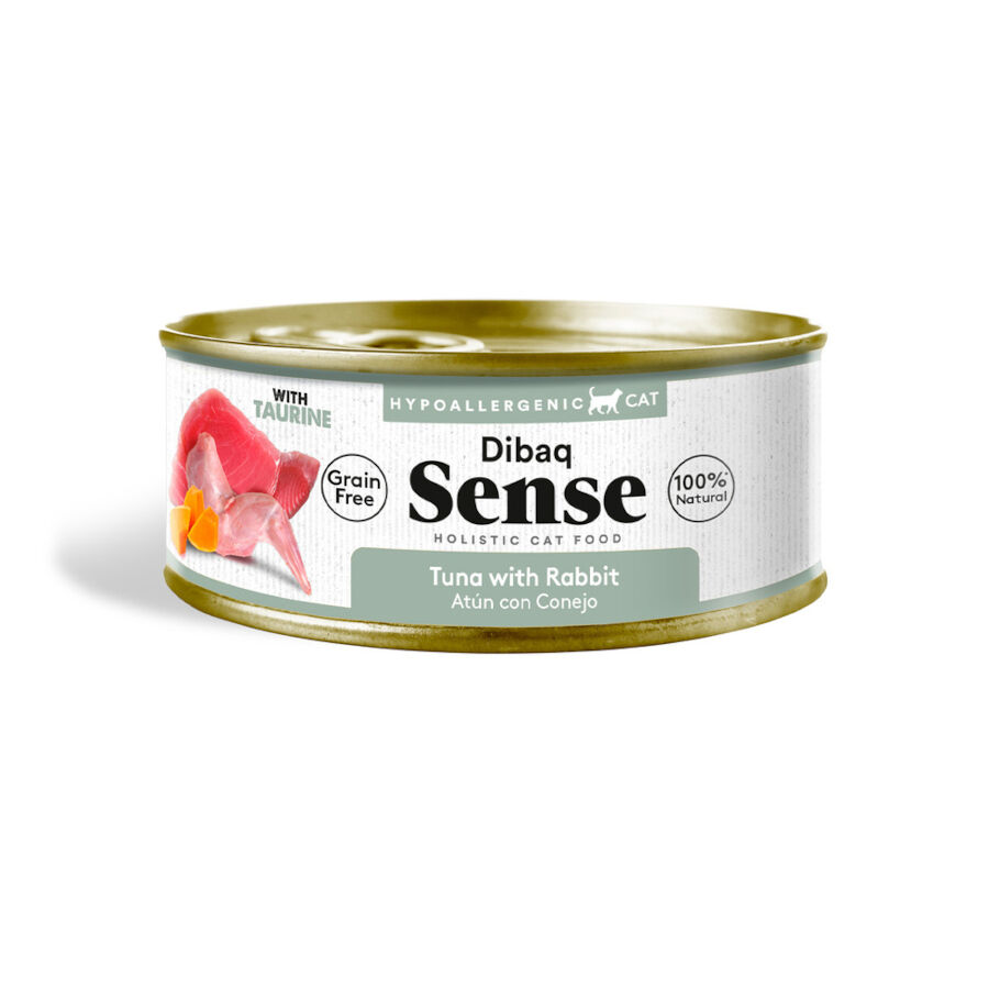 Dibaq Sense Hypoallergenic Grain Free Atún y Conejo lata para gatos
