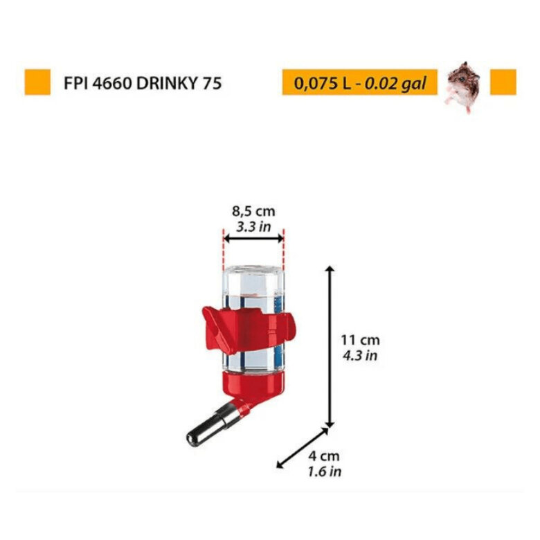 Ferplast Drinky 75 Bebedero para roedores,  Imagen numero 2 Ferplast Drinky 75 Bebedero para roedores, , large Imagen numero 2