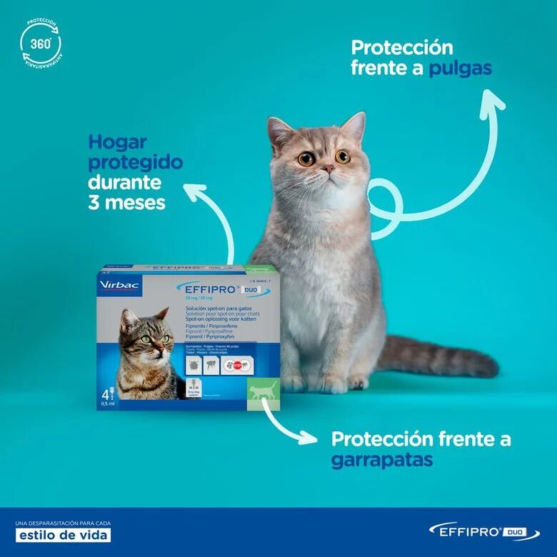 Virbac Effipro Duo Pipetas Antiparasitarias para gatos thumbnail