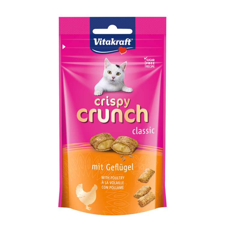 60 g Vitakraft Crispy Crunch Bocaditos de Pollo para gatos,  Imagen numero 1 60 g Vitakraft Crispy Crunch Bocaditos de Pollo para gatos, , large Imagen numero 1