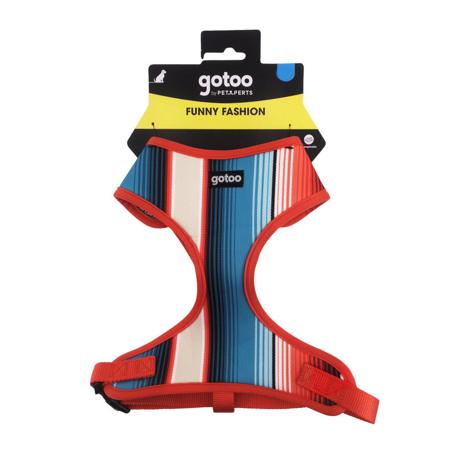 Gotoo Arn&eacute;s ajustable estampado de rayas multicolor para perros, , large Imagen numero 5