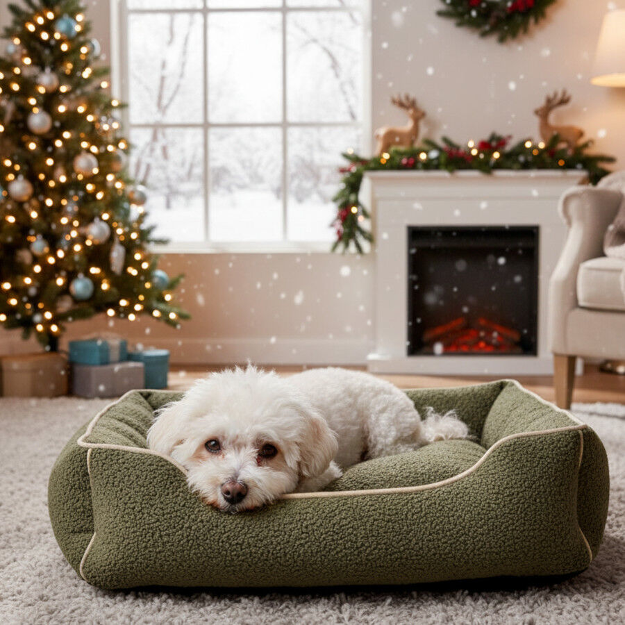 Wonder Christmas Cama Navideña Marrón para perros thumbnail