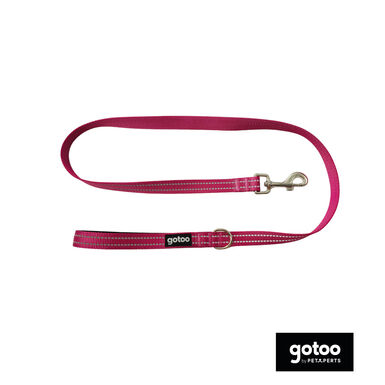 Gotoo Correa de nylon reflectante rosa para perros