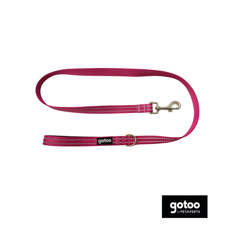 Gotoo Correa de nylon reflectante rosa para perros,  Imagen numero 2 Gotoo Correa de nylon reflectante rosa para perros, , large Imagen numero 2
