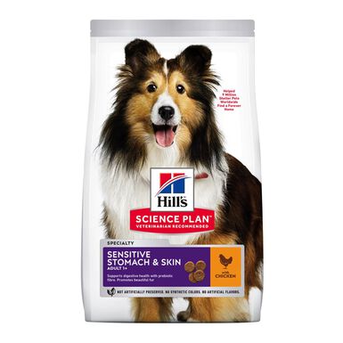 Hill's Science Plan Sensitive Stomach & skin Adult Pollo pienso para perros