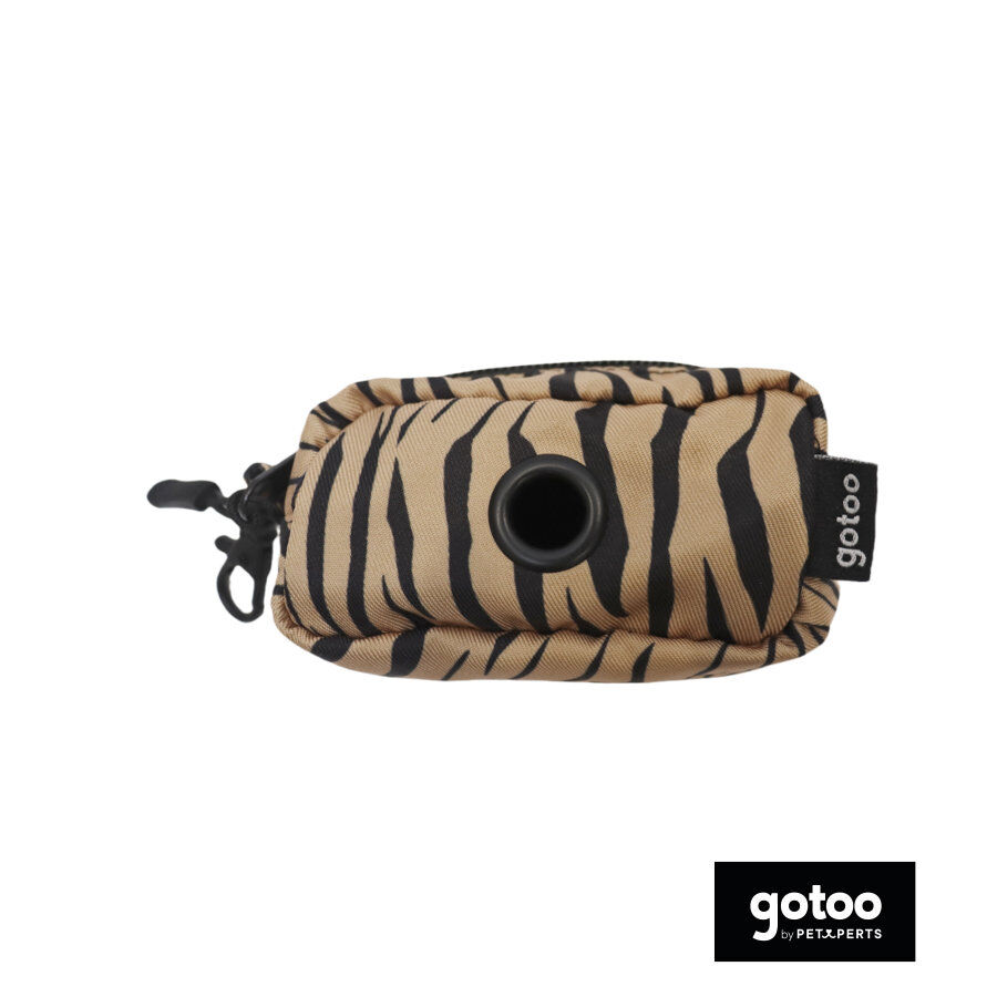 Gotoo Porta bolsas estampado tigre marr&oacute;n para perros, , large Imagen numero 2
