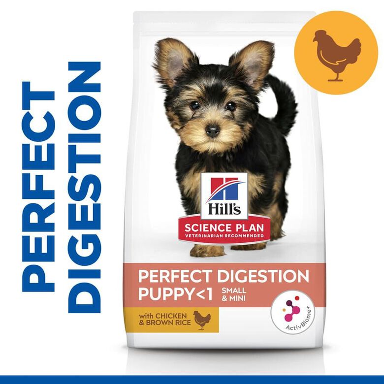 Hill&#039;s Science Plan Perfect Digestion Puppy Small y Mini Pollo y Arroz pienso para cachorros thumbnail