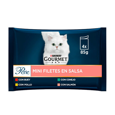 Gourmet Perle Filetes en salsa sobre para gatos – Multipack 4