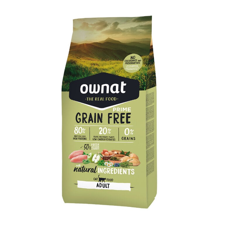3 kg Ownat Just Grain Free Adult Pienso Pollo para gatos,  Imagen numero 1 3 kg Ownat Just Grain Free Adult Pienso Pollo para gatos, , large Imagen numero 1