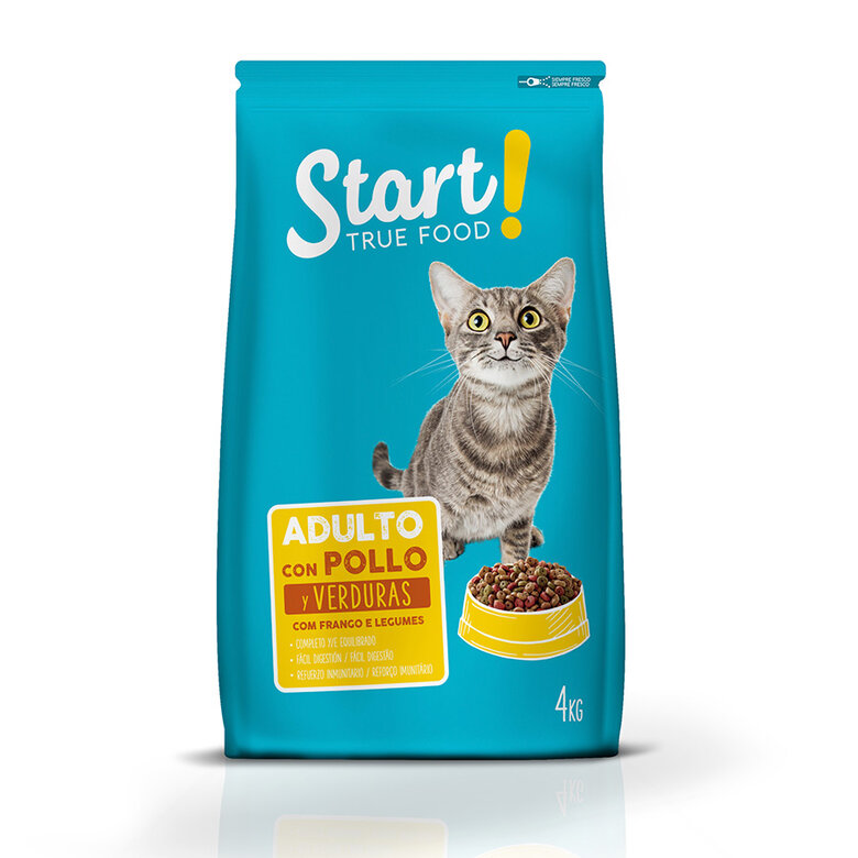 Start Adulto Pollo y Verduras pienso para gatos, , large image number null