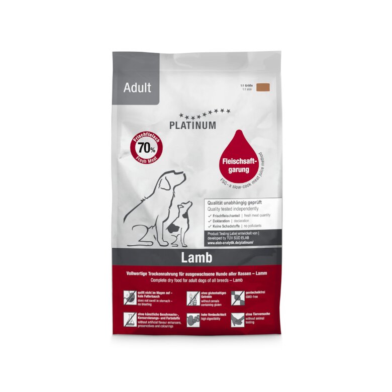 1.5 kg Platinum Adult Cordero pienso para perros,  Imagen numero 1 1.5 kg Platinum Adult Cordero pienso para perros, , large Imagen numero 1