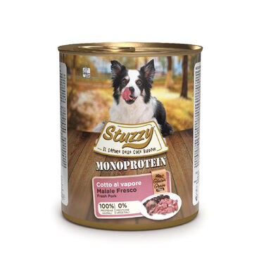 Stuzzy Monoprotein Cerdo lata para perros