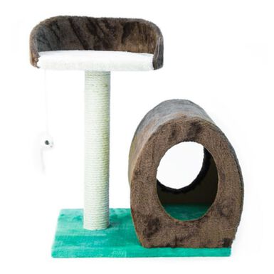 TK-Pet Cetus Rascador con Refugio Marrón para gatos
