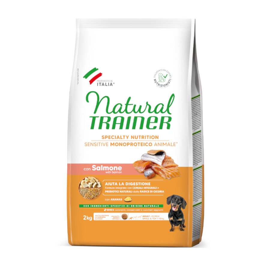 2 kg Natural Trainer Adult Mini Sensitive Salm&oacute;n pienso para perros, , large Imagen numero 1