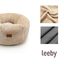Leeby Cama Donut Premium Desenfundable de Terciopelo Blanco para gatos, , large indicador imagen numero 3