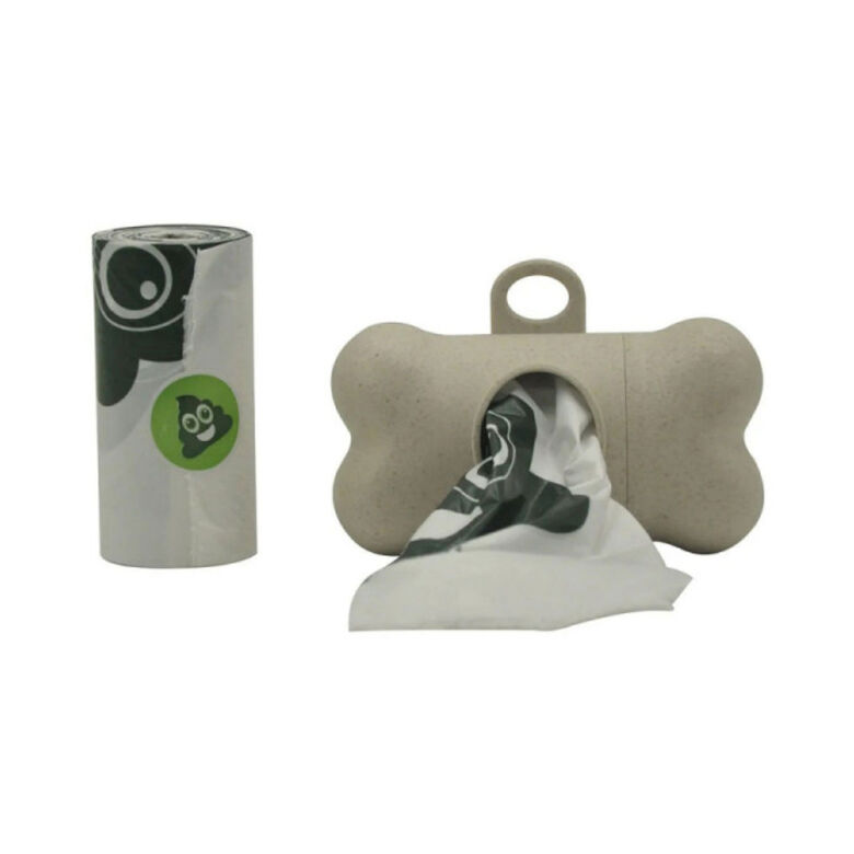 M-pets Poo Bamboo Porta Bolsas Biodegradable + 15 bolsas para heces de perro thumbnail