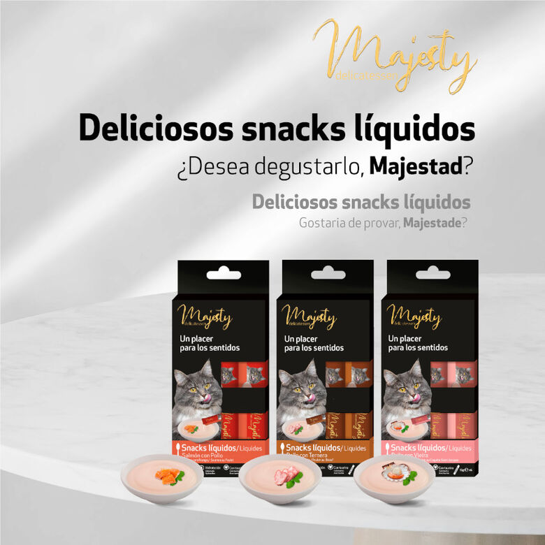 Majesty Salmón con Pollo snack líquido para gatos thumbnail