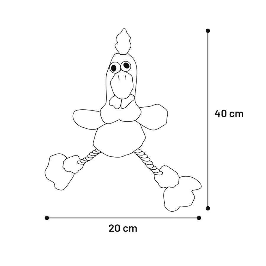 Flamingo Malita Gallo de Peluche con Cuerda para perros, , large Imagen numero 2