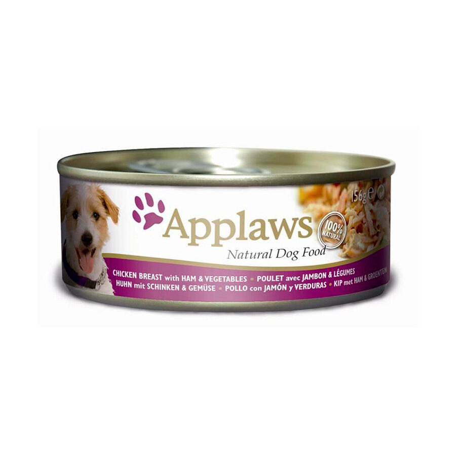 156 g Applaws Pollo y Jam&oacute;n lata para perros  , , large Imagen numero 1