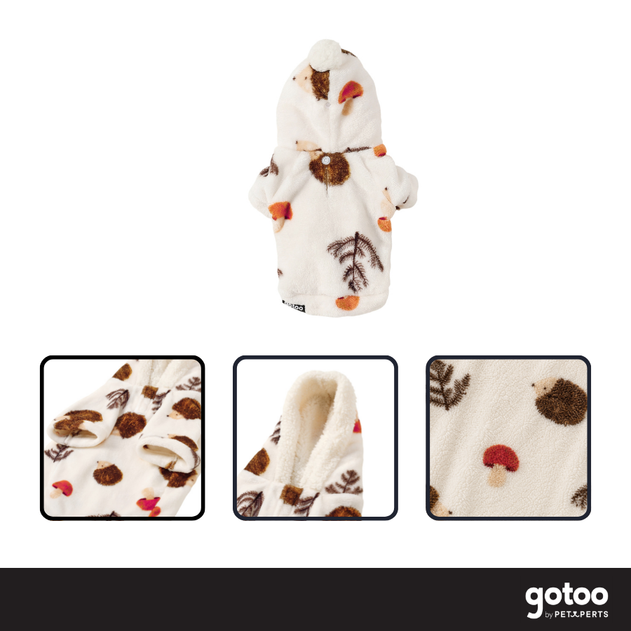 Gotoo Sudadera Forro Polar Estampado Erizo para perros, , large Imagen numero 3