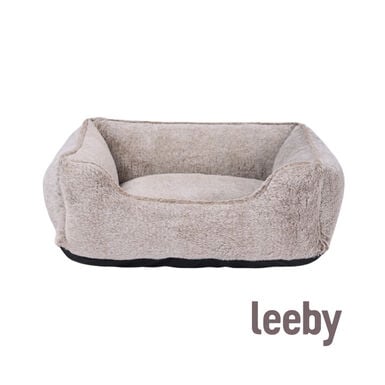 Leeby cama suave gris oscuro para perros