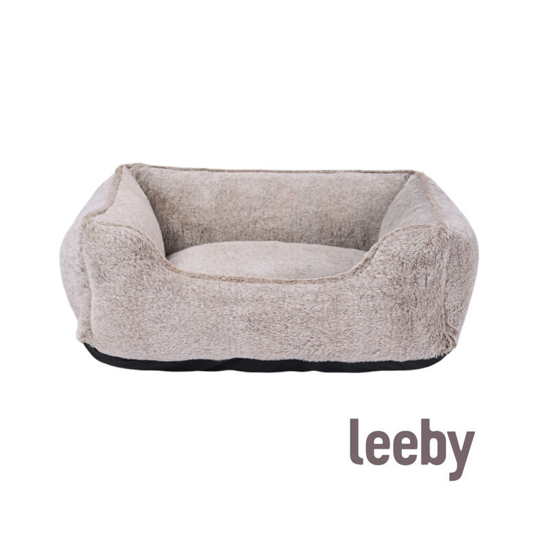 Leeby cama suave gris oscuro para perros thumbnail