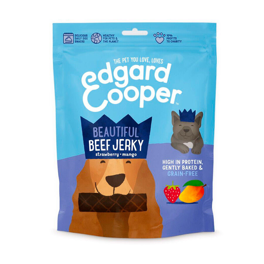 150 g Edgard & Cooper Jerky de Ternera para perros, , large Imagen numero 1