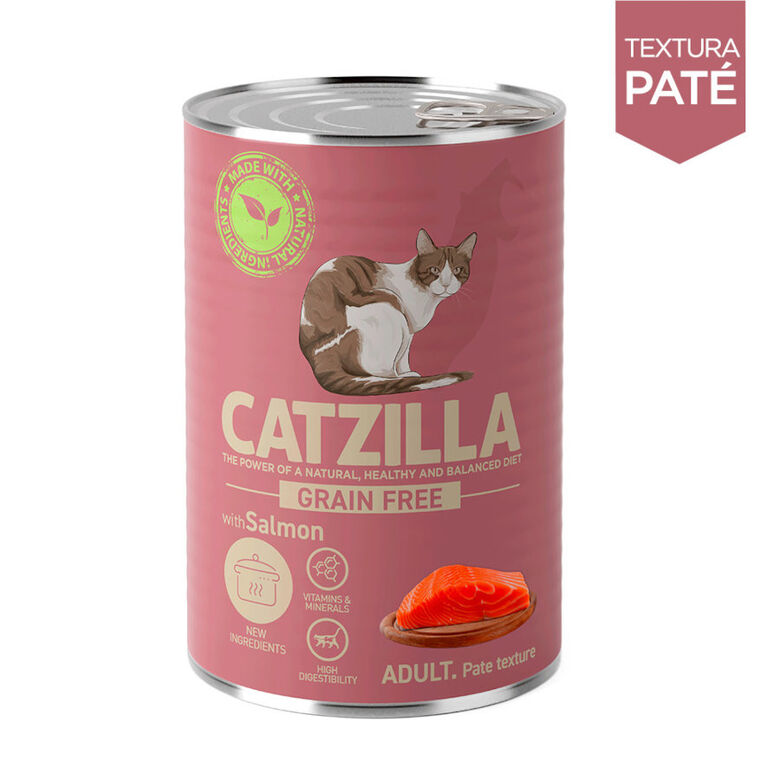 Catzilla Adult Grain Free Salmón en Paté lata para gatos thumbnail