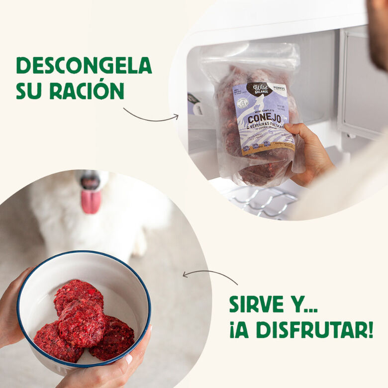 Wild Balance Menú Barf conejo con verduras comida congelada para perros thumbnail