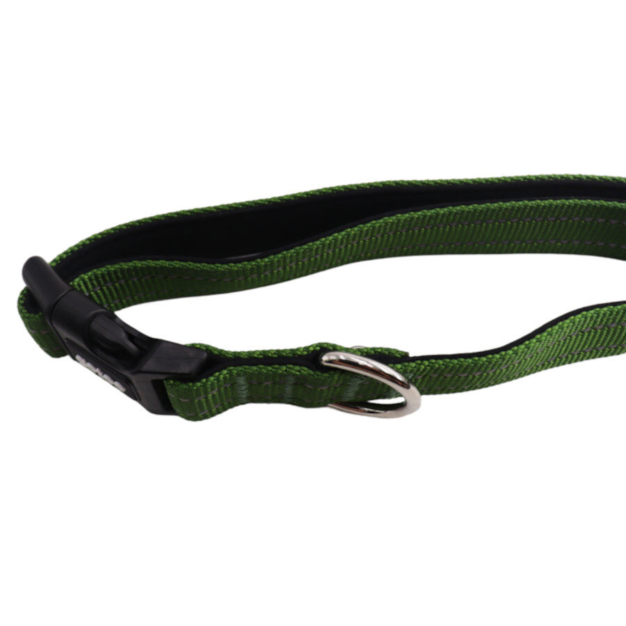Gotoo Collar de nylon reflectante verde para perros thumbnail
