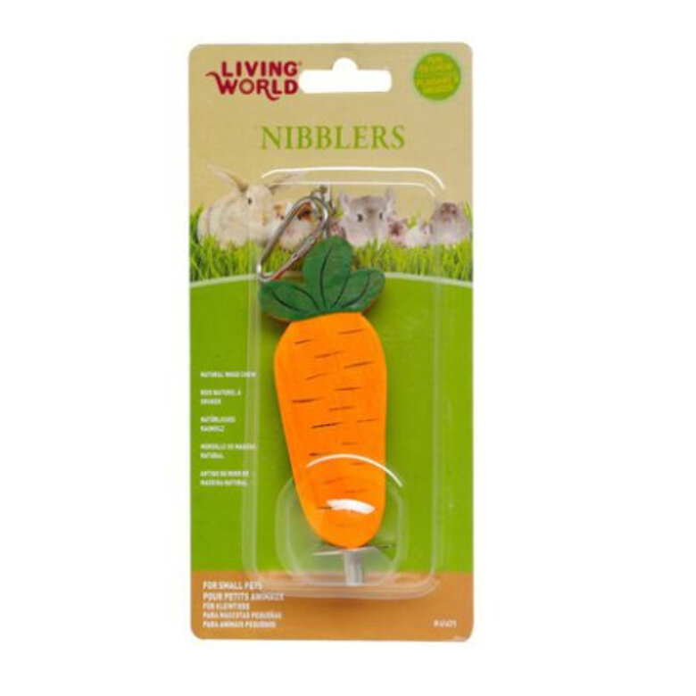 Living World Nibblers Zanahoria de Madera para roer, , large image number null