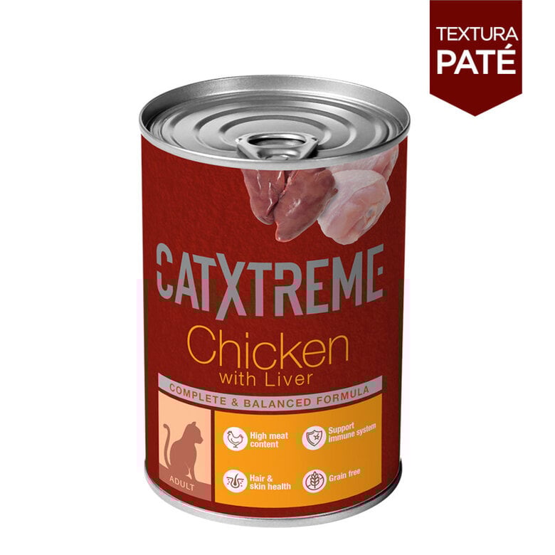 400 g Catxtreme Pollo con Hígado en paté lata para gatos,  Imagen numero 2 400 g Catxtreme Pollo con Hígado en paté lata para gatos, , large Imagen numero 2