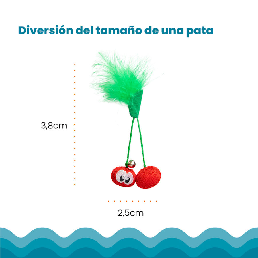 Catstages Dental Cherries Peluche Suave de Cerezas para gatos thumbnail