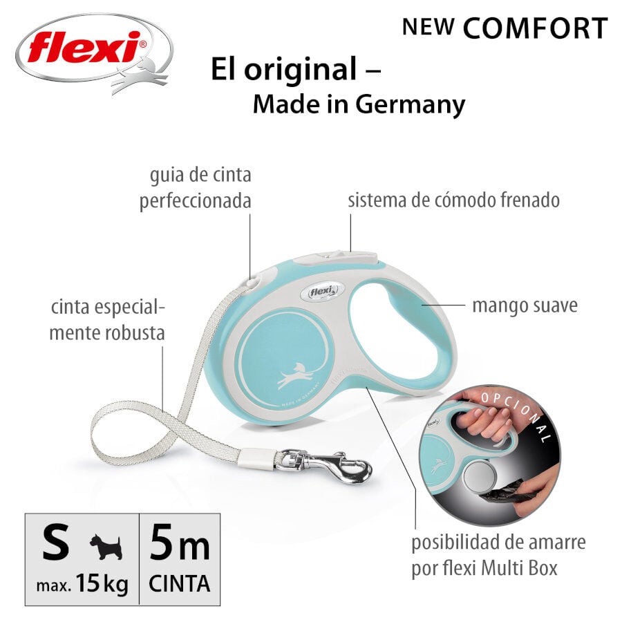 Flexi New Comfort Correa Extensible Azul para perros thumbnail