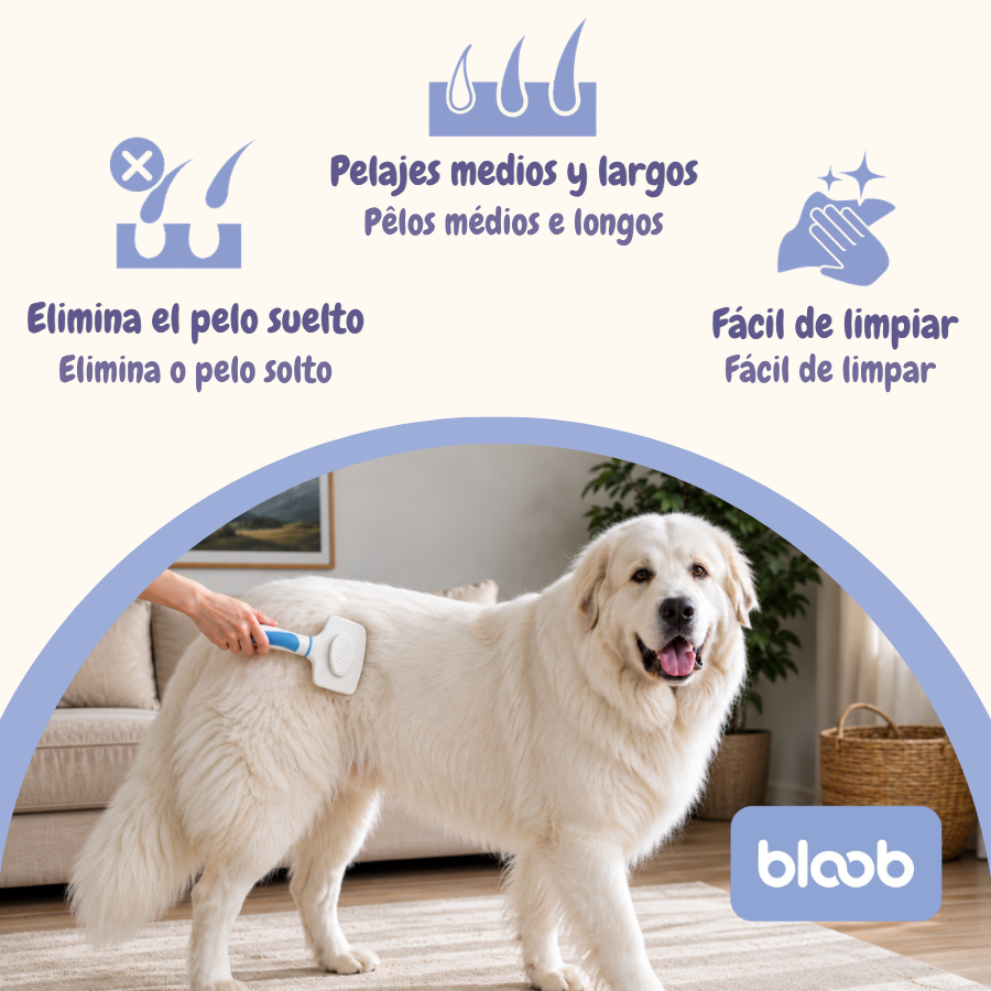 Bloob Cepillo Carda Autolimpiante para perros, , large Imagen numero 3