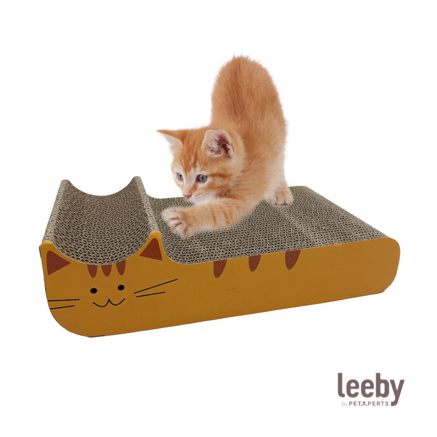 Leeby Kira tabla rascador de cartón naranja para gatos thumbnail