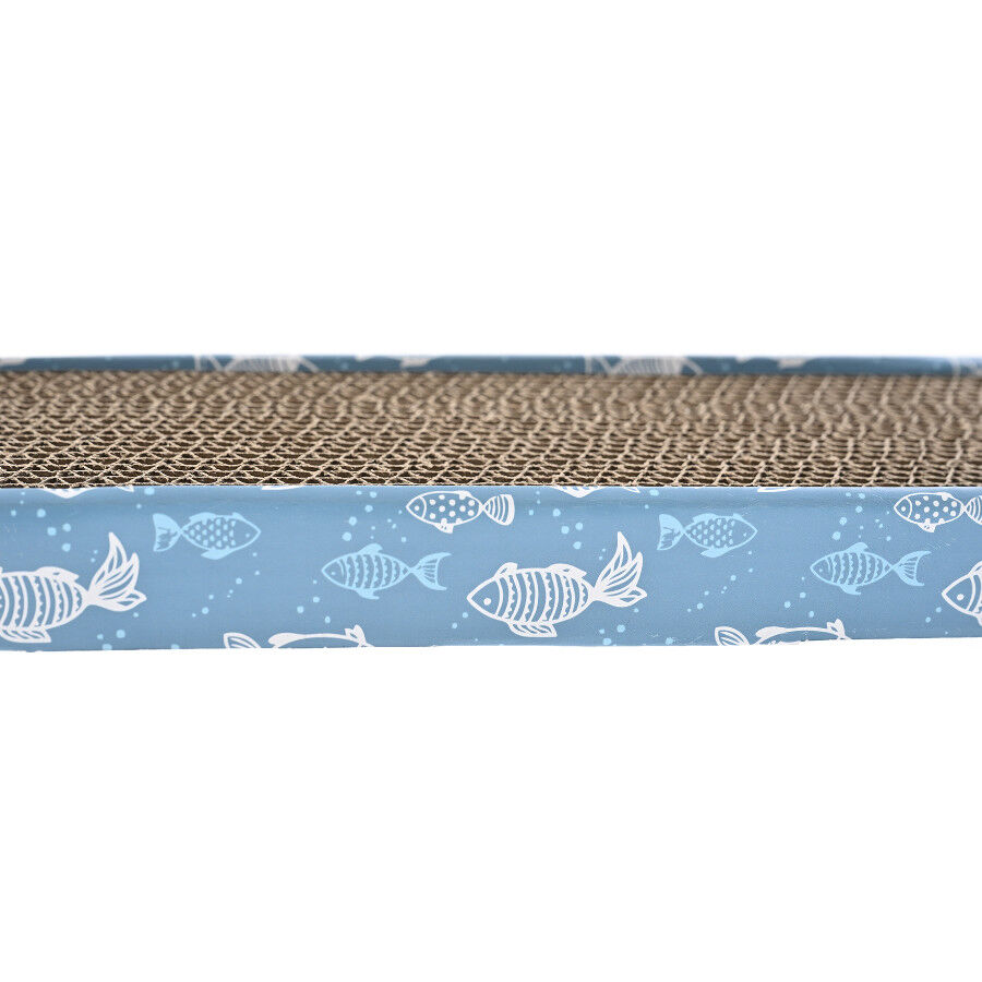 Leeby Fitz tabla rascador de cartón azul para gatos thumbnail