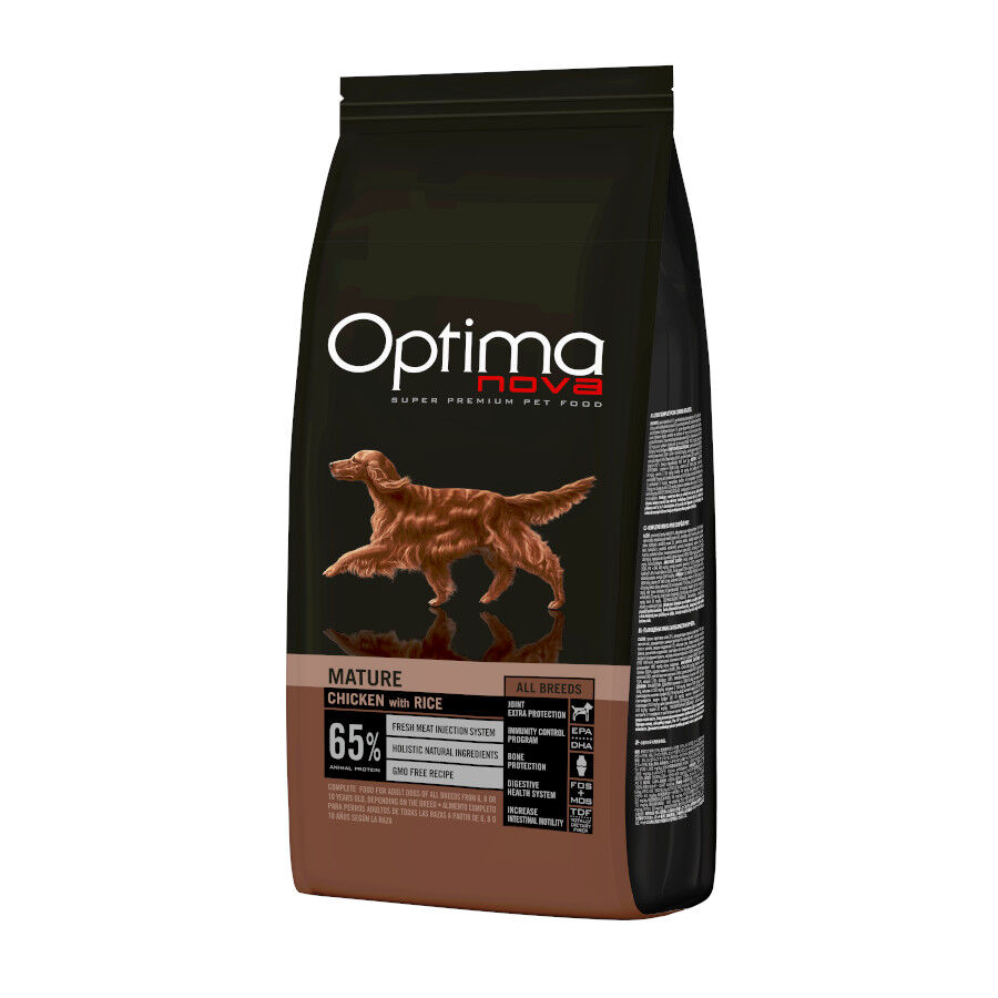 12 kg Optima Nova Mature Pollo pienso para perros, , large Imagen numero 1