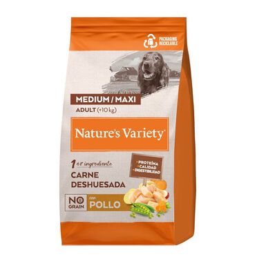 Nature's Variety No Grain Adult Medium Maxi Pollo pienso para perros