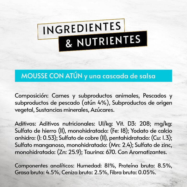 48 tarrinas x 57 g Gourmet Revelations Mousse con Salmón y Atún tarrinas para gatos,  Imagen numero 9 48 tarrinas x 57 g Gourmet Revelations Mousse con Salmón y Atún tarrinas para gatos, , large Imagen numero 9
